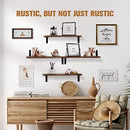 POTRAS Floating Shelves for Bedroom Rustic Wood Wall 4 Pack B09T2DFGKQ - Brown - Brand New