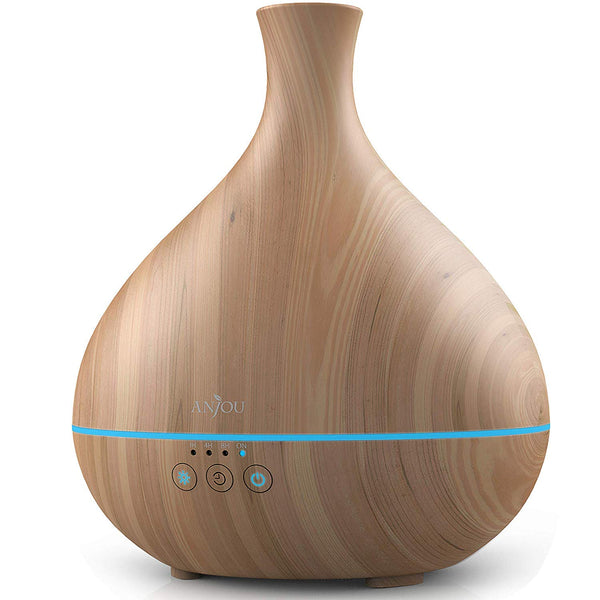 Anjou Essential Oil Diffuser 500mL Cool Mist Humidifier AJ-AD012 - Brown Like New