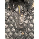 LONDON FOG GIRLS QUILTED PUFFER PARKA FAUX FUR‎ HOOD JACKET SIZE YOUTH M - BLACK - Brand New