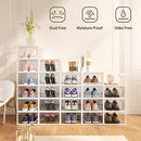 SECRET PLACE 12 PACK X LARGE SHOE ORGANIZER STORAGE BOXES FOR CLOSET - WHITE - Like New