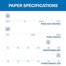 HAMMERMILL PRINTER PAPER PREMIUM LASER PRINT 32 LB 8.5 X 11 104646R - 1 REAM - Brand New