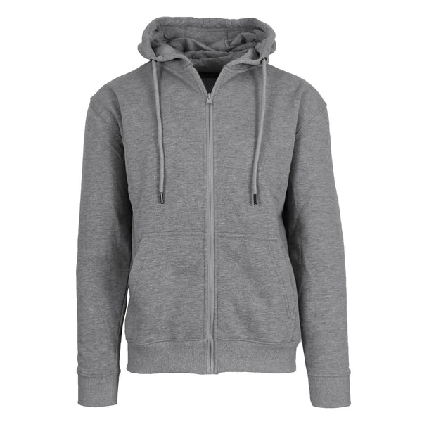 BLUE ICE MEN’S FLEECE-LINED FULL-ZIP HOODIE - SIZE: MEN M - CHARCOAL - Brand New