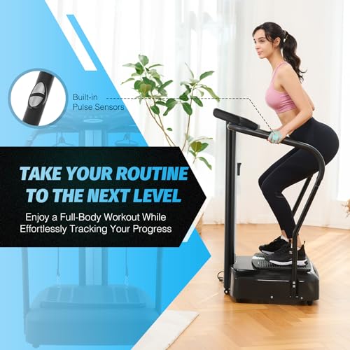 ZELUS WHOLE BODY VIBRATION PLATE, 500W, 99 LEVELS 3 PRESET MODES, 330LB - BLACK - Like New