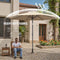 BENASS BEANSS OUTDOOR PATIO UMBRELLA, 8 STEEL RIBS, 15 FT - BEIGE (NO BASE) - Like New