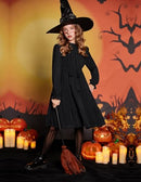 ARSHINER GIRLS LONG SLEEVE DRESS TWEEN FALL FORMAL MIDI YOUTH 11-12Y - BLACK - Like New