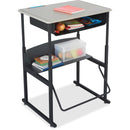 SAFCO ALPHABETTER STUDENT STANDING DESK BOOK BOX ADJUSTABLE HEIGHT - GRAY - Like New