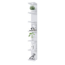 TEPLEDGE 7 Tier Wall Shelf Unit Lack Wall Shelf Display Shelf with Light - WHITE - Brand New
