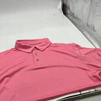PGA TOUR POLO SHIRT - SIZE: MEN M - PINK - Like New