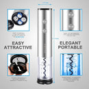 SECURA ELECTRIC WINE BOTTLE OPENER, FOIL CUTTER CORDLESS, SW0-4A - SILVER - Like New