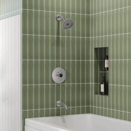 EVERSTEIN Digital Display Shower Faucet Set, Shower Tub Faucet - NICKEL - Like New