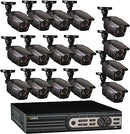 Q-SEE 16 Channel DVR 16 700TVL Cameras Resolution 1000 QT5616-16E2-2 - Black Like New