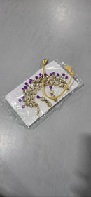 GENERIC KUNDAN SET WOMEN'S FORMAL JEWELRY KUNDAN WORK IMITATION PEAR STONES - Brand New