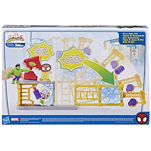 HASBRO SPIDEY AND HIS AMAZING FRIENDS HULK SMASH YARD PRESCHOOL TOY - MULTI - Like New