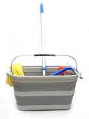 SAMMART 23.8L (6.2Gallon) Collapsible Rectangular Handy Basket/Bucket Grey - Brand New