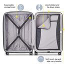 DELSY PARIS TITANIUM HARDSIDE EXPANDABLE LUGGAGE SPINNER WHEELS 29" - SILVER - Brand New