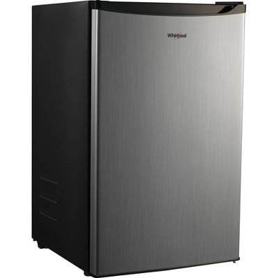 WHIRLPOOL 4.3 CU FT MINI REFRIGERATOR STAINLESS STEEL WH43S1E - - Scratch & Dent