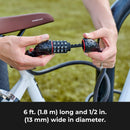 Master Lock Cable Lock, Set Your Own Combination Bike Lock, 6 ft. Long, Black - Like New