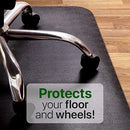LESONIC OFFICE CHAIR MAT HARDWOOD FLOOR DECKING NON-CURVE 47X35 - BLACK - Like New