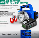 Landworks Electric Towing Capstan Winch Hoist Portable Cordless Brushless - Blue - Like New