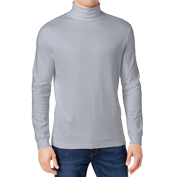 GALAXY BY HARVIC MEN'S LONG SLEEVE TURTLE NECK T-SHIRT - SIZE: L - HEATHER GRAY - Brand New