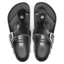 BIRKENSTOCK MEN'S GIZEH BIG BUCKLE SANDAL NARROW MEN 10N SILVER BUCKLE - BLACK - Like New