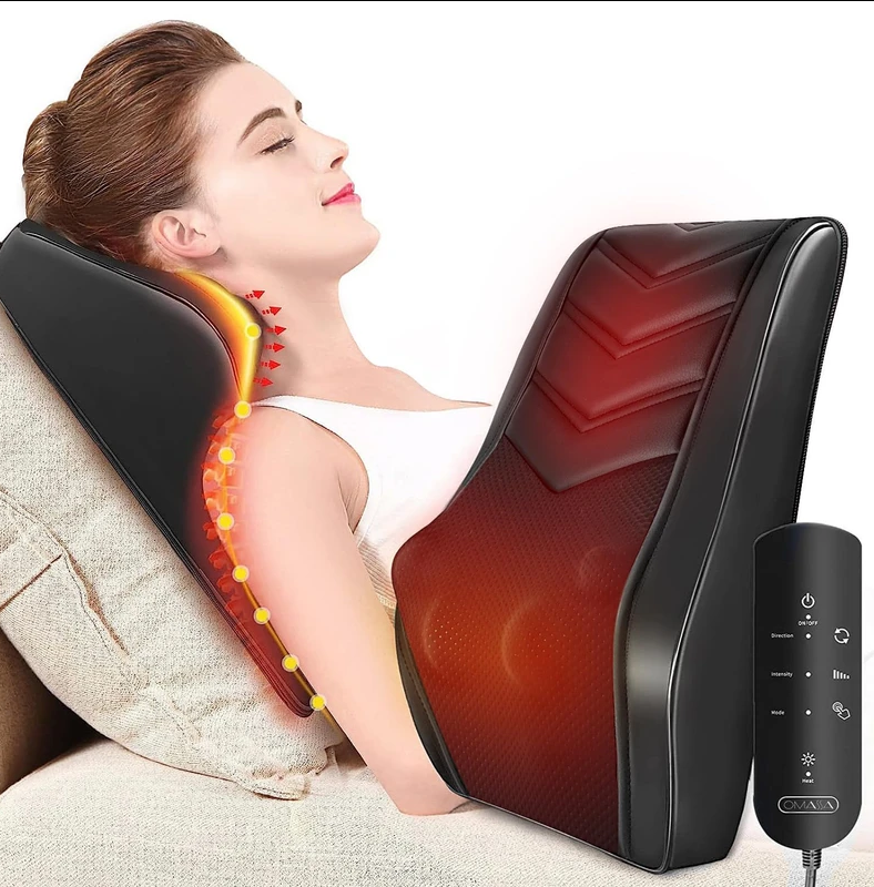 OMASSA NECK MASSAGER WITH HEAT 3D KNEADING PILLOW PAIN RELIEF - Scratch & Dent