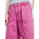 SCOOP SLOUCHY WIDE LEG JEANS UTILITY POCKETS - SIZE: WOMEN 2 - ROSE MUM - Brand New