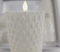 Home Reflections Flameless Candles Diamond Glitter Pillars - Set of 4 - White Like New