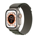 Apple Watch Ultra GPS+Cellular 49mm Titanium Case/Green Alpine Loop Medium - Like New