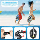 ZIPOUTE SNORKEL MASK FULL FACE\ FOLDABLE FULL FACE - S/M - BLACK/YELLOW - Like New