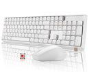 DARKFLASH WIRELESS MECHANICAL KEYBOARD AND MOUSE COMBO DF-GK104-N1WT-WHITE - Like New