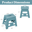LEXI HOME 12" FOLDING STEP STOOL WITH HANDLE - TEAL - Like New