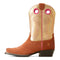 ARIAT UNISEX KIDS' DERBY MONROE WESTERN BOOT SIZE YOUTH 5 TERRA ROUGHOUT/GOLD - Brand New