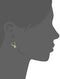 SE0040 SAK CUSHION BATIK LEVER EARRINGS - SILVER/YELLOW - Brand New