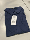 JAMES TAYLOR SHORT SLEEVE, BUTTON-UP SHIRT - SIZE: MEN 3XL - NAVY BLUE - Brand New