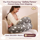 MOMCOZY ORIGINAL NURSING PILLOW FOR BREASTFEEDING, MORE SUPPORT FOR MOM - GRAY - Like New