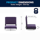 Flash Furniture Grandstand Portable Stadium Seat Folding Padded Chair Purple - Brand New
