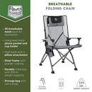 TIMBER RIDGE Folding Camping Chair for Adults, Aluminum Collapsible High Back - Like New