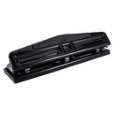 OFFICE DEPOT 3-HOLE ADJUSTABLE PUNCH - black - Like New