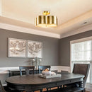 PARROT UNCLE CHANDELIER 15" LEAF SEMI FLUSH MOUNT CEILING LIGHT BBW9744-3 - GOLD - Like New