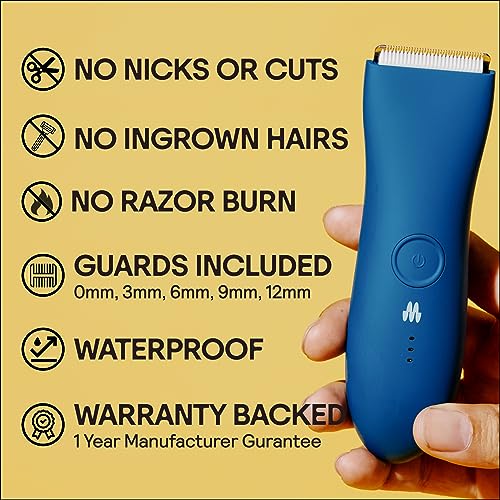 MERIDIAN BODY HAIR TRIMMER FOR MEN, PUBIC HAIR TRIMMER BALLS, BODY SHAVER - Brand New