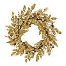 HGTV HOME COLLECTION UNLIT CHRISTMAS WREATH, GOLD - HGTDL87-X22690W-GOLD - Like New