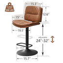 FIRAVOE SWIVEL BAR STOOLS SET OF 4, COUNTER HEIGHT BARSTOOLS FOR KITCHEN BROWN - Like New