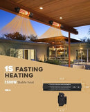 Airvention Outdoor Electric Patio Heater AI-H100-N3 Black - Brand New