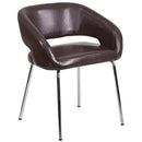 B01NB7R11E Flash Furniture Fusion Series Contemporary Reception Chair Brown - Brand New