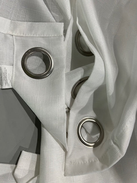 GENERIC WINDOW CURTAINS, 2 PIECE 53" BY 96" - WHITE - Like New