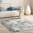 NULOOM 5X8 SPINCLEAN MACHINE WASHABLE STAIN-RESISTANT AREA RUG - DALI BLUE GRAY - Like New