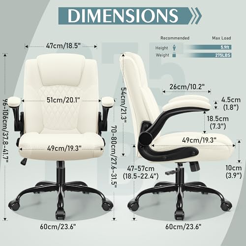 BRICK ATTIC LEATHER OFFICE CHAIR PU HOME COMPUTER DESK CHAIRS ERGONOMIC BACKREST - Like New