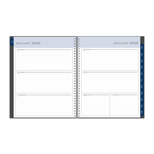 BLUE SKY WEEKLY/MONTHLY PLANNER 8-1/2" X 11", 100008-26 - CHARCOAL METALLIC - Brand New