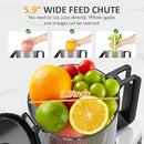 SUNVIVI COLD PRESS JUICER WITH 5.9" WIDE FEED CHUTE ZMJ004BK-11-SV - BLACK - Like New